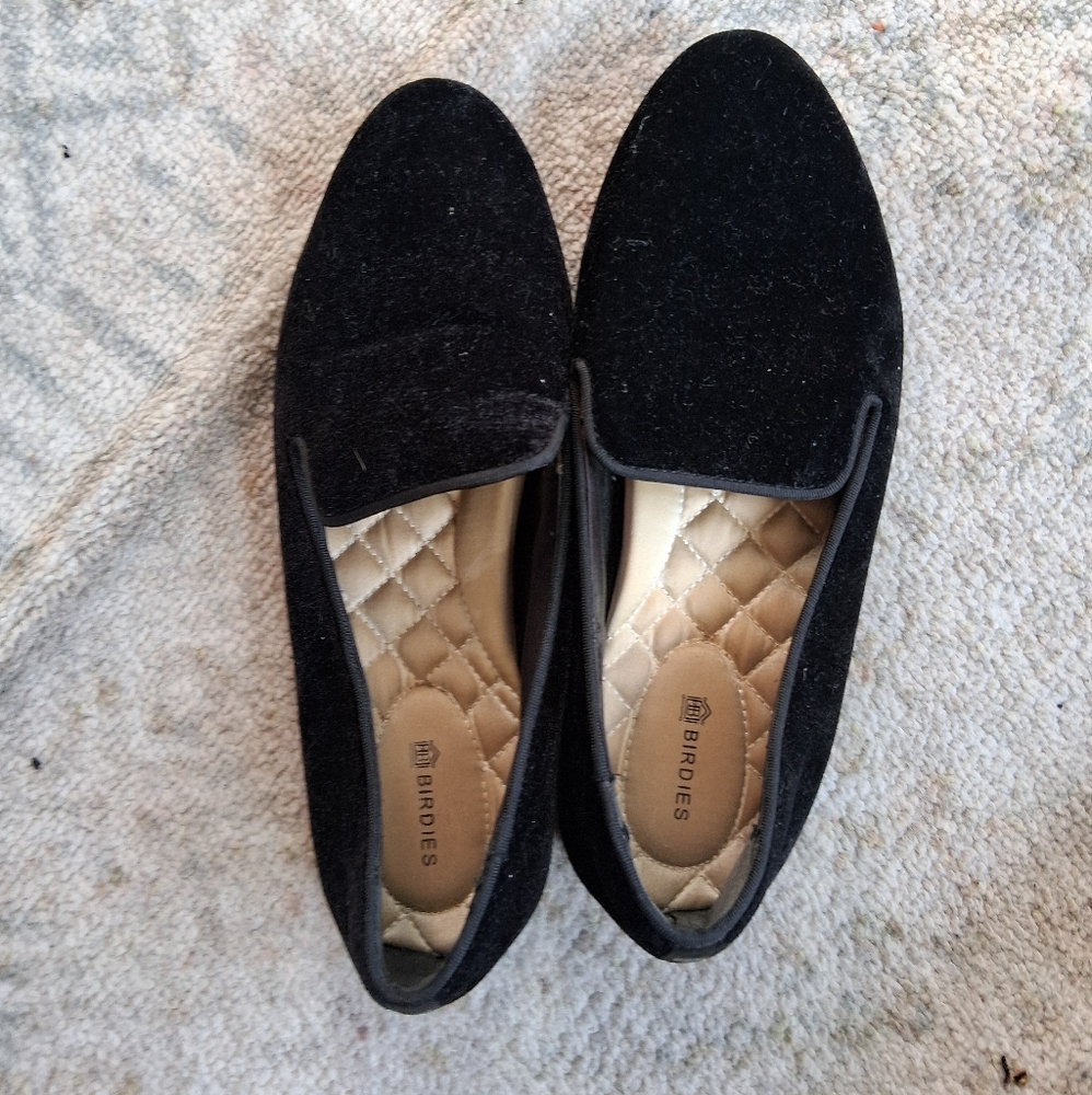 Birdies Black Suede Flats Timeless Comfort